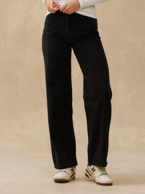 Kuwalla High Rise Wide Leg Jeans Washed Black Size 28